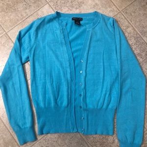 Blue cardigan